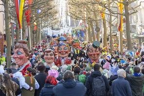 Die Ludwigsstraße am Rosenmontagszug &copy; Martine Pipprich