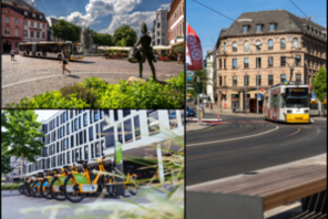 Collage Nahverkehr in Mainz © MVG