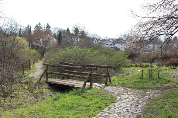 Der Naturschaugarten Lindenmühle liegt am Ortsrand von Bretzenheim.