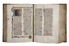 Bildergalerie Gutenberg-Museum "Buchgeschichte" Missale aus St. Gangolf (Mainz 1444). Handschriftenkunst zur Zeit Gutenbergs: Das Missale aus St. Gangolf zeigt die hohe Professionalität der Manuskriptherstellung in Mainz (Mainz 1444).