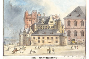 Gemälde des Kurfürstlichen Schlosses von Franz Graf von Kesselstadt © Stadtarchiv Mainz
