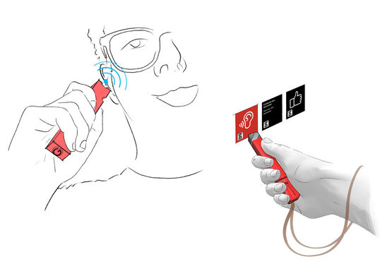 Die interaktive Letter ermöglicht es den Gästen, die Ausstellung nach dem Mehrsinne-Prinzip zu erleben.